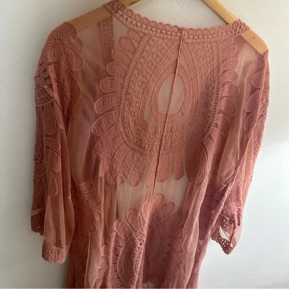 Agnes & Dora lace duster pale pink XXL - Picture 3 of 5